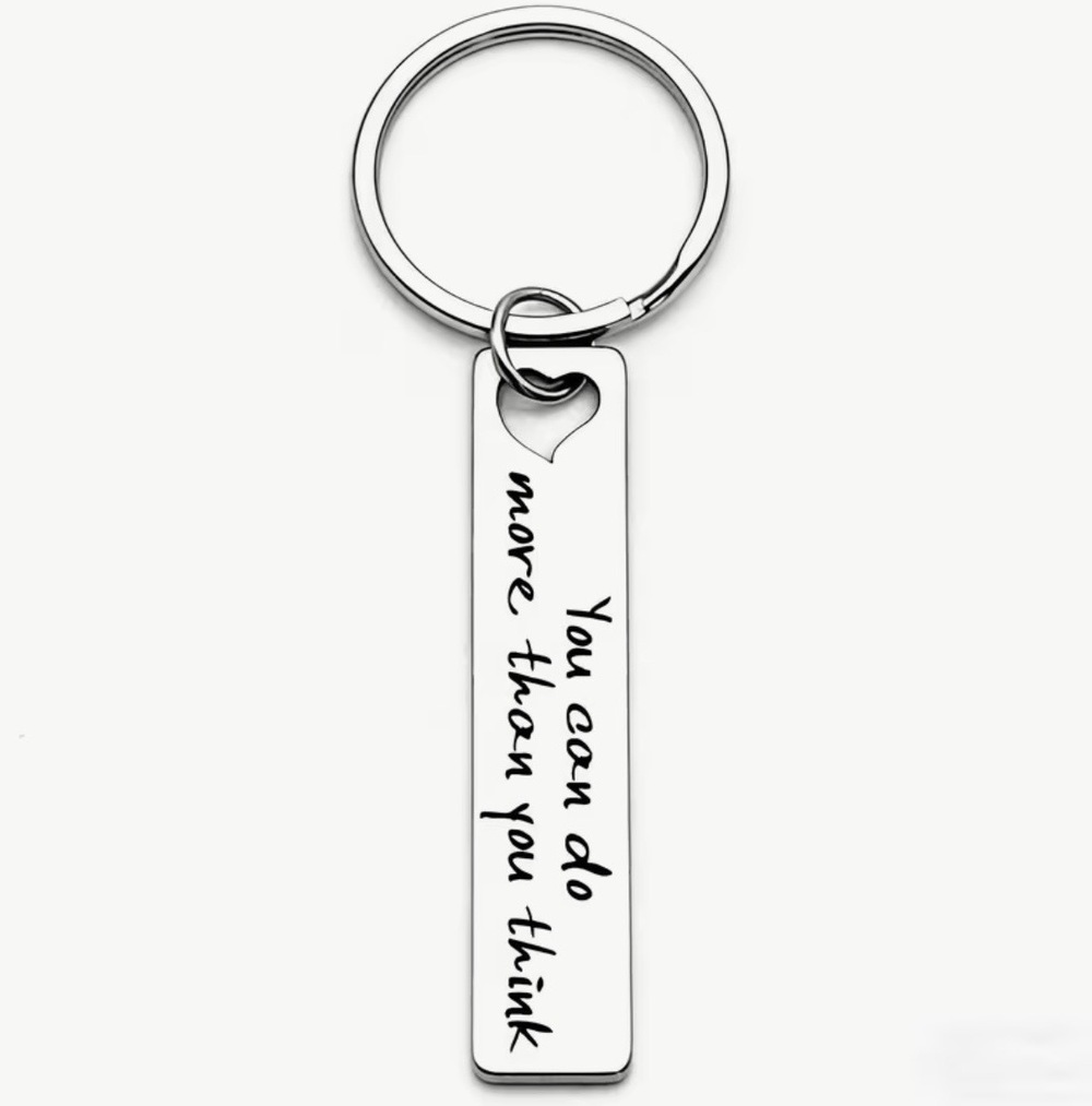 3/$25 You Can Do More Than You Think Stainless Steel Keychain NEW